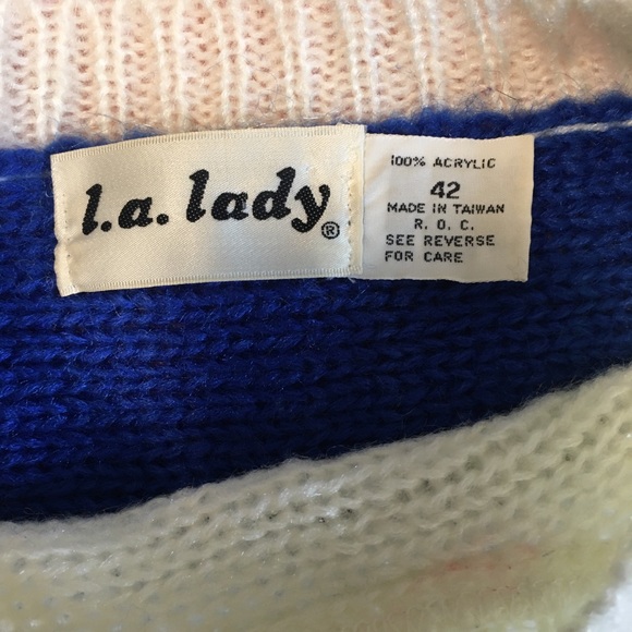 Vintage 80s Oversized Pullover Crewneck Sweater - Picture 4 of 4